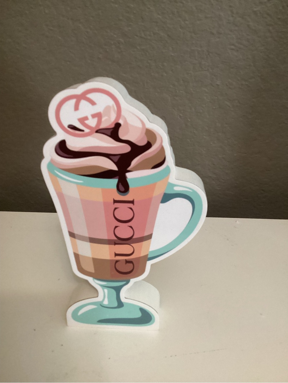 Pink & Teal, brown  Decor
